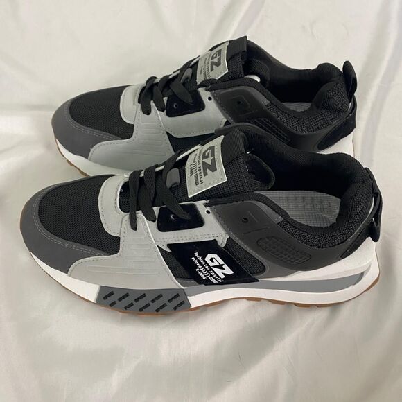 GZ Chunky Black Gray Thick Sole Chunky Skater Sneaker EU 43 / US 10 - Picture 3 of 7